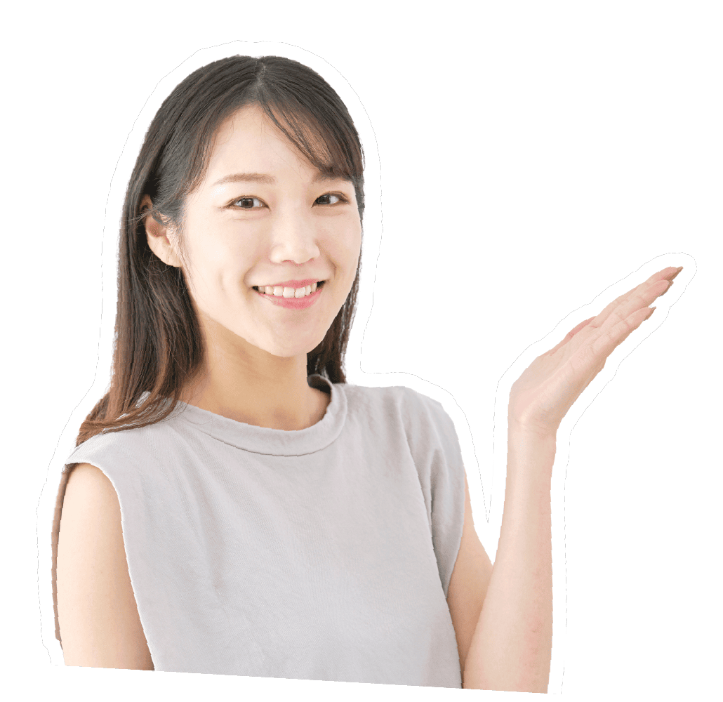 メッセージを伝える女性